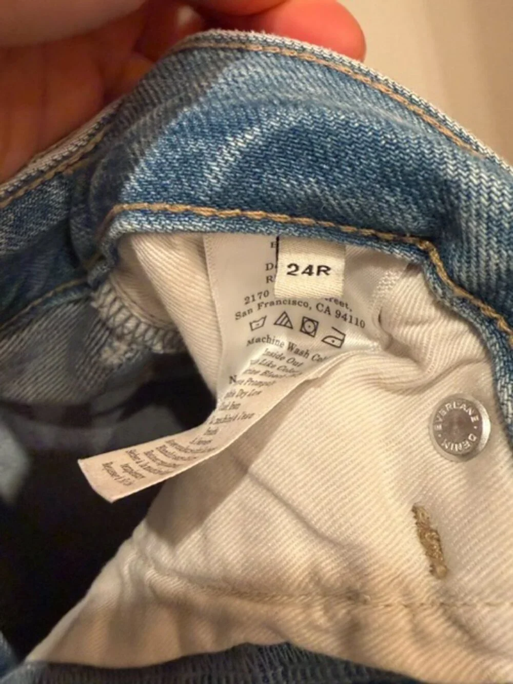 Everlane The Long A-Line Denim Shorts